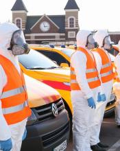 Працівники служби «104» АТ «Київоблгаз» працюють у захисному спецодязі