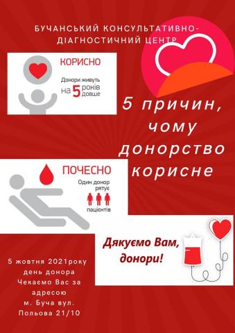 5 жовтня - «ДЕНЬ ДОНОРА»
