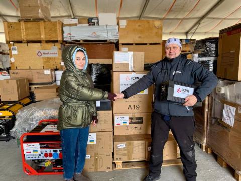 Бучанська громада отримала партію енергообладнання від фонду «Польський центр міжнародної допомоги» (PCPM).