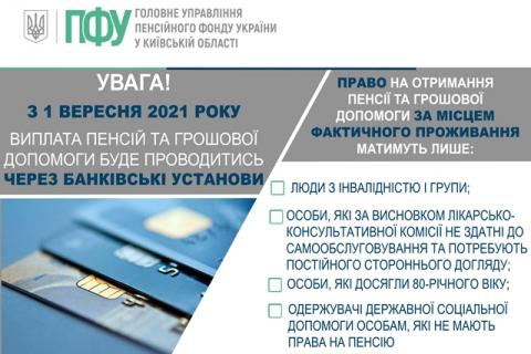 Зміни в організації виплати і доставки пенсій та грошової допомоги